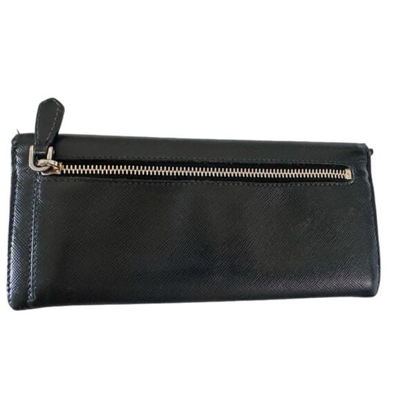 Prada Black Saffiano Fiocco Leather Bow Continental Wallet with COA Included - Picture 3 of 9